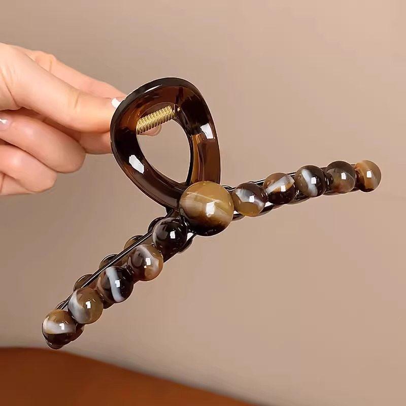 Elegant Large Hair Claw Clip for Thick Hair - High-End Korean Updo Shark Clip