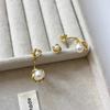 A Two-wear~ Rear-hanging Pearl Flower Earrings Live Broadcast Explosion Light Luxury Exquisite Fashion Stud Earrings Tide