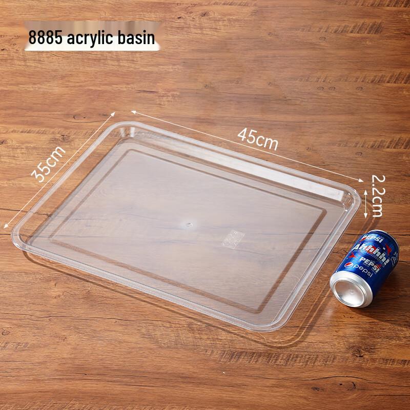 Clear Acrylic Rectangular Food Display Tray