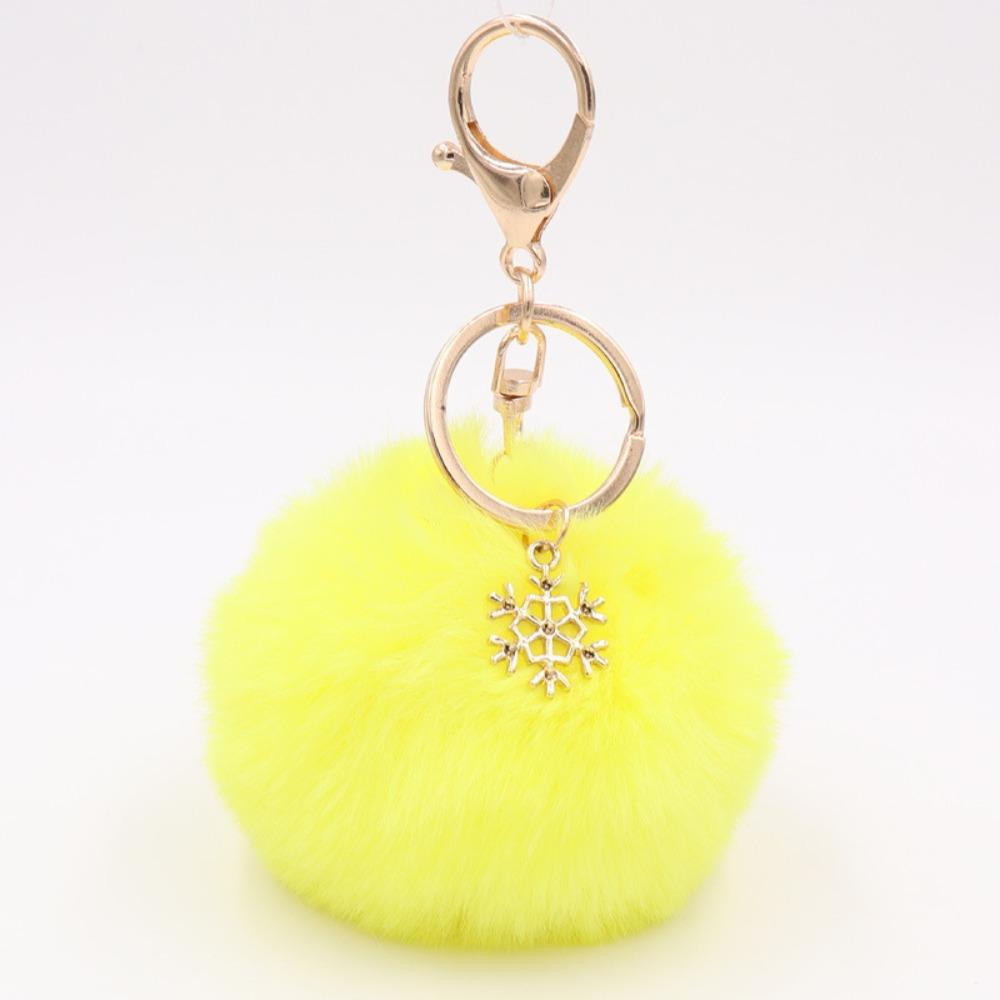 Bag Charm Pompom Pendant Fluffy Plush Ball Keyring Fashion Fur Ball Key Chain  Women Girls