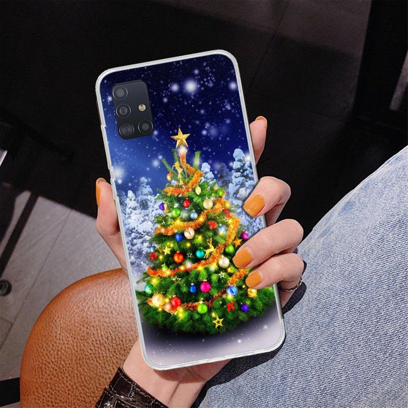Merry Christmas Tree Snow Phone Case For Samsung Galaxy A52 A32 A22 A12 A51 A31 A50S A30S A20S A10S Note 20 Ultra 10 Plus S10 A7