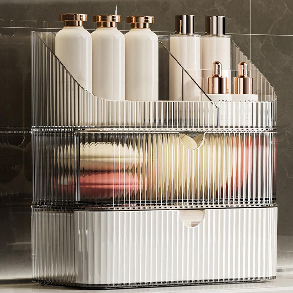 Desktop Drawer Style Cosmetic Storage Box Lipstick Stackable Rack Multi Grid Color Makeup Storage Box Makeup Storage Organizer
