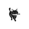 Brooch Playful Cat Unique Black Cat Design Charming Accessory Crafted From Alloy Durable