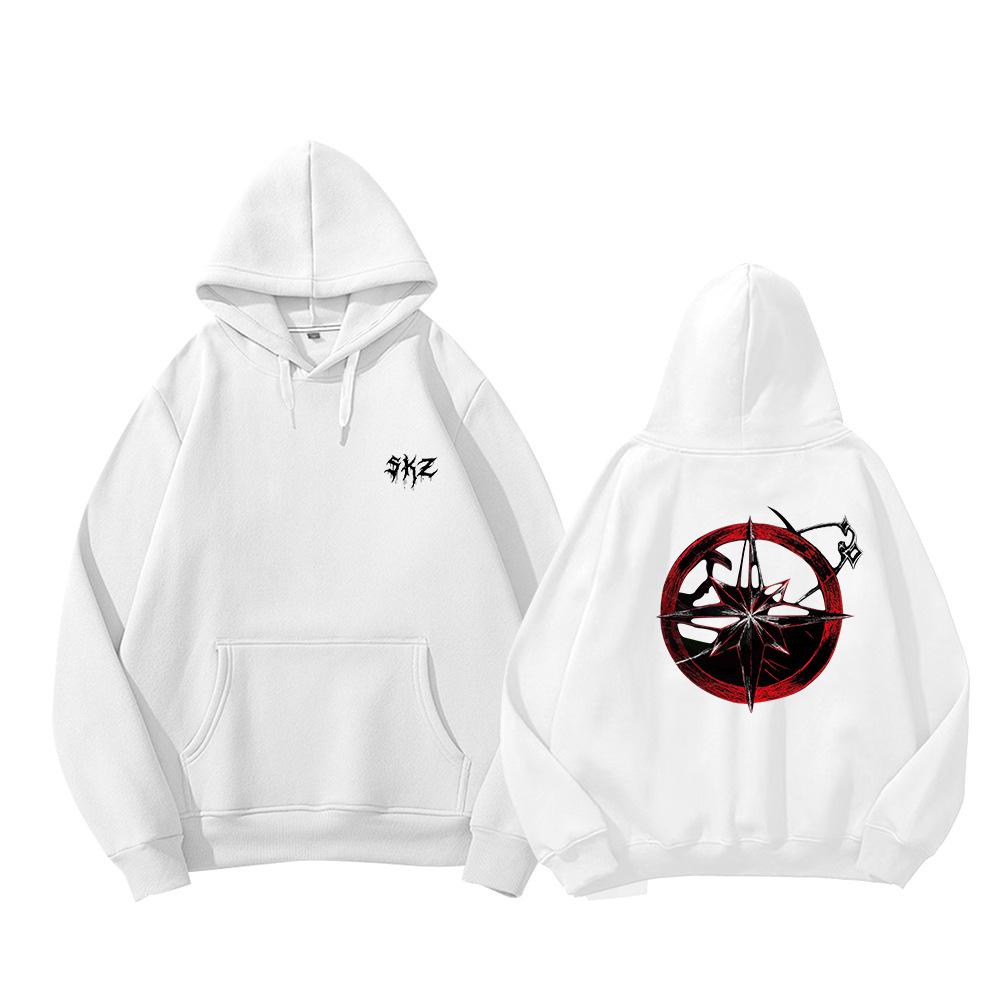 Stray Kids ATE Album Hoodie - Unisex beidseitiger Grafik-Pullover mit Mitgliederunterschriften & Kängurutasche, Frühling Herbst Fandom Merchandise