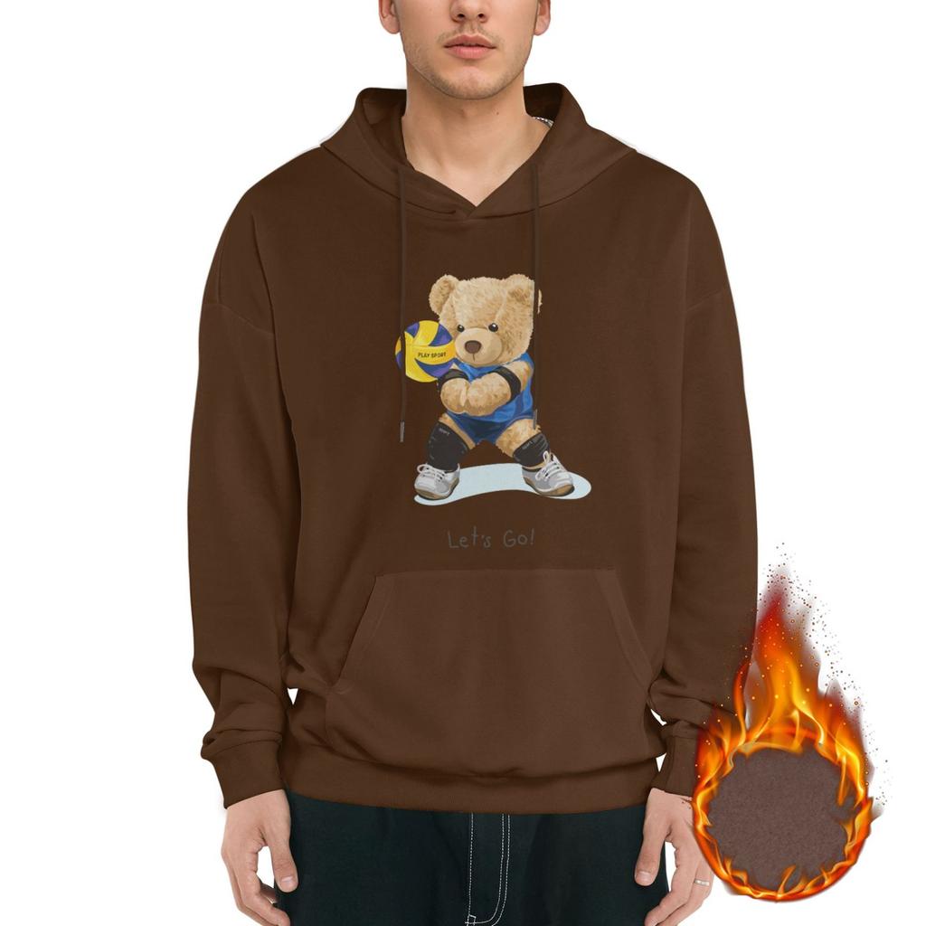 1 Pack Men’s Comfortable Fleece Hoodie Warm Lined Pullover Hooded Sweatshirt Winter Everyday Streetwear Layer M-3XL