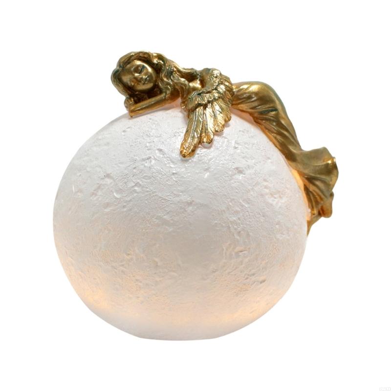 62KD Soothing Angelic On Moon Night Light LED Mood Lamp for Home Decors Gifting