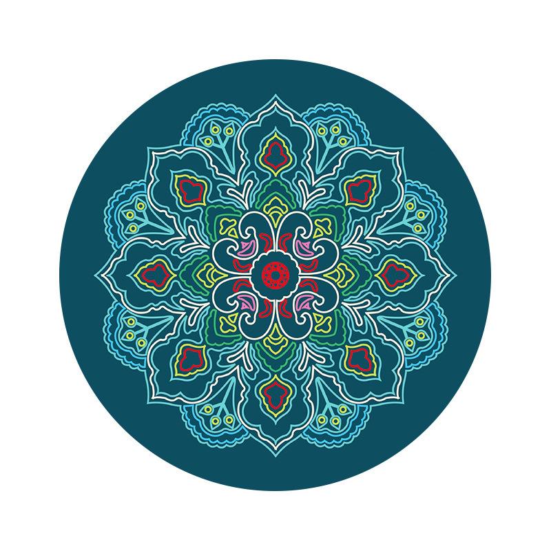 

1-6pcs Natural Diatom Material Mandala Flower Placemat, Can Clean Dining Table Insulated Bowls, Plates, and Coasters 12/22CM 12x12cm