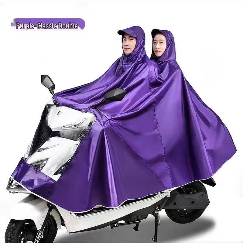 Extra Thick XL Stormproof Rain Poncho for Electric Vehicles - Unisex Full Body Motorcycle Cover with Foot Protection