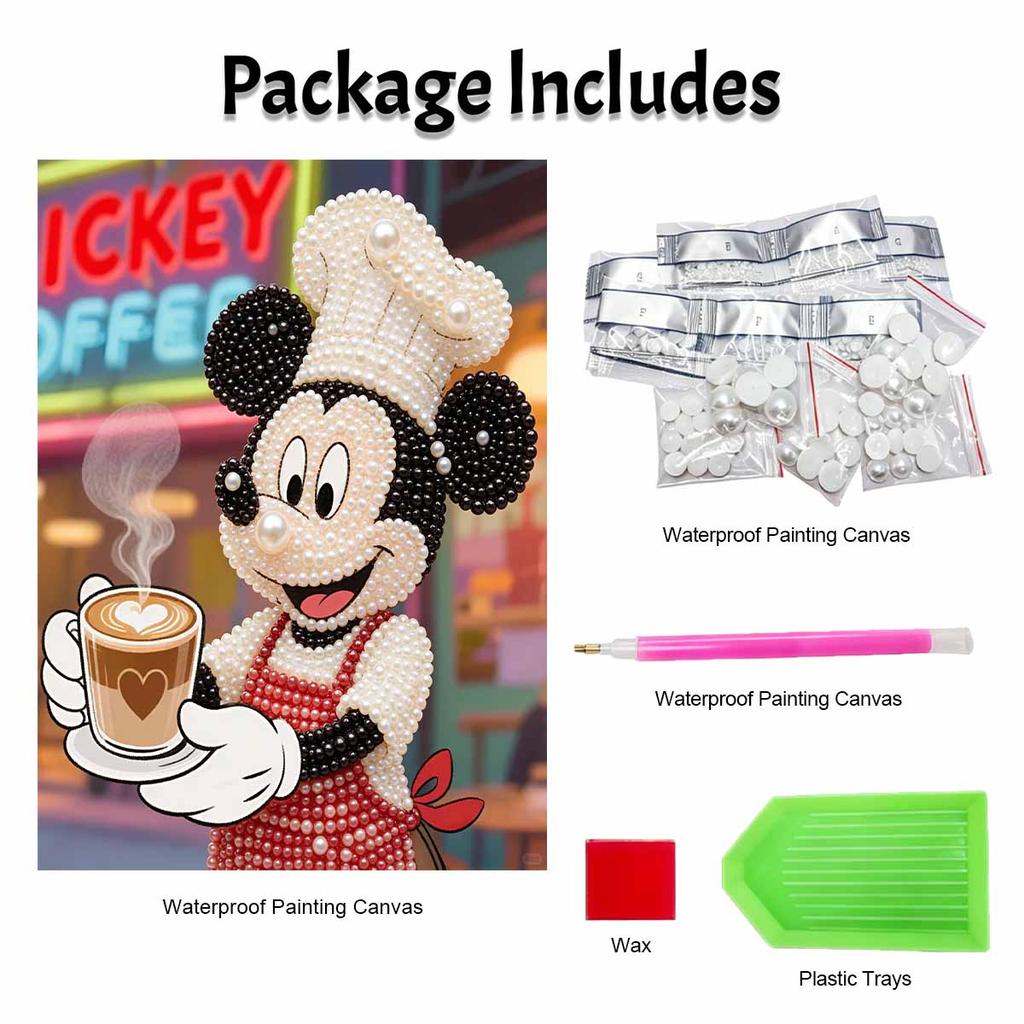 Disney Pearl Painting Painting Kit Mickey Coffee Art Home Decor Handmade Gift