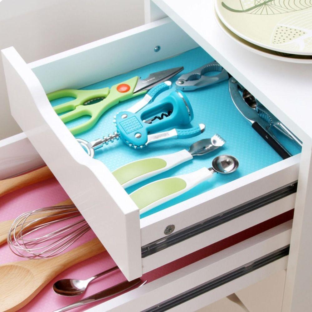 Waterproof EVA Drawer Liners Dust-proof Kitchen Shelf Liner Colorful Table Mat  Fridge
