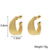 New Wide C-shaped Women's Dangle Earrings Gold Color Metal Geometric Statement Female Punk Fashion Ear Decoration new in
