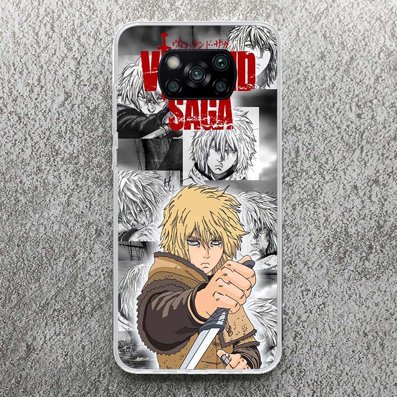 Vinland Saga Print Soft Case for Xiaomi Poco X7 X6 X5 X4 X3 Nfc Phone Shell F6 F5 Pro F4 GT F3 M5S M4 M3 Pattern Cove X7 X6 X5 X