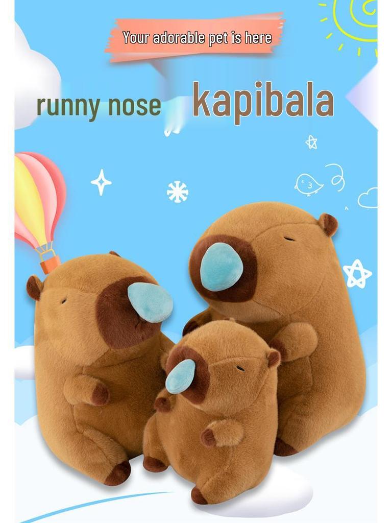 New Capybara Snot Retractable Plush Doll Toy - Cute and Ugly Birthday Gift