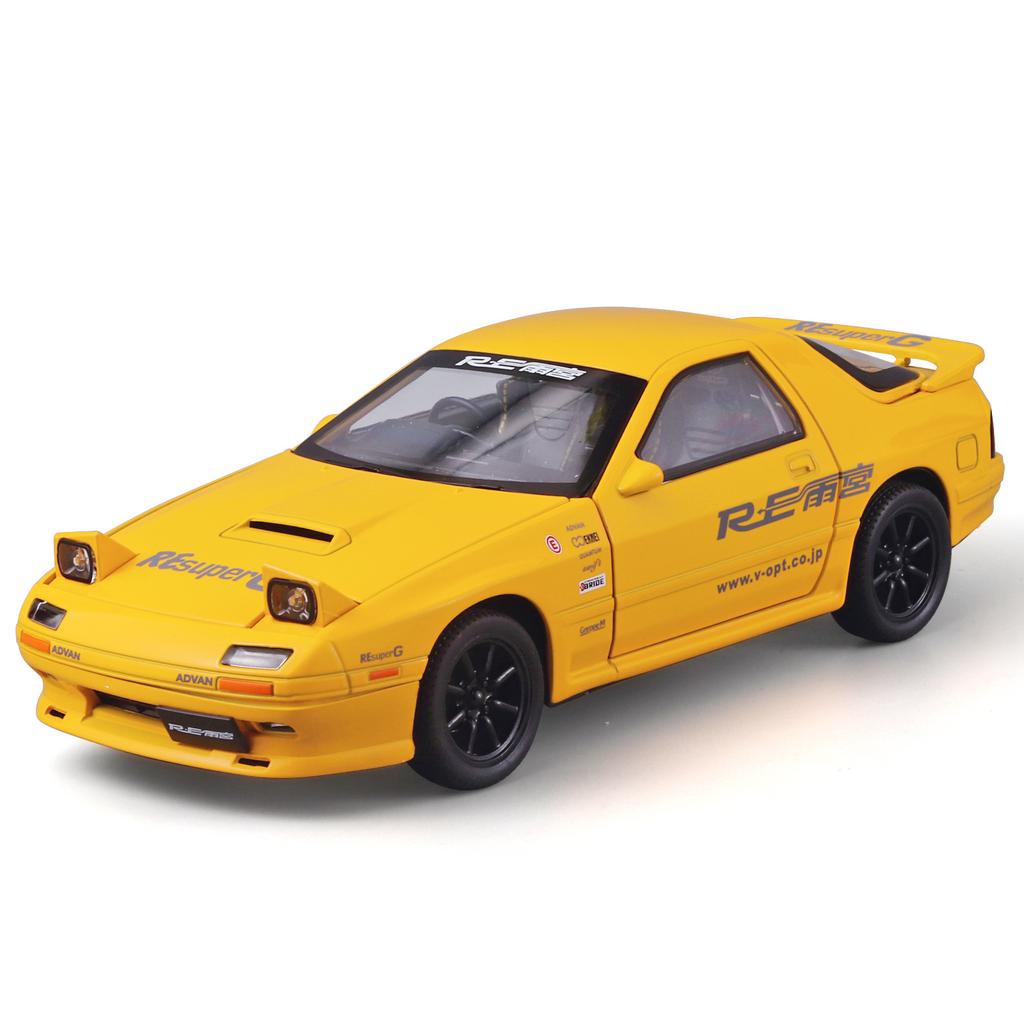 1/24 Mazda RX7 Supercar Alloy Car Diecasts & Toy Vehicles Car Model Sound and Light Pull Back Car Toys Children's Gifts