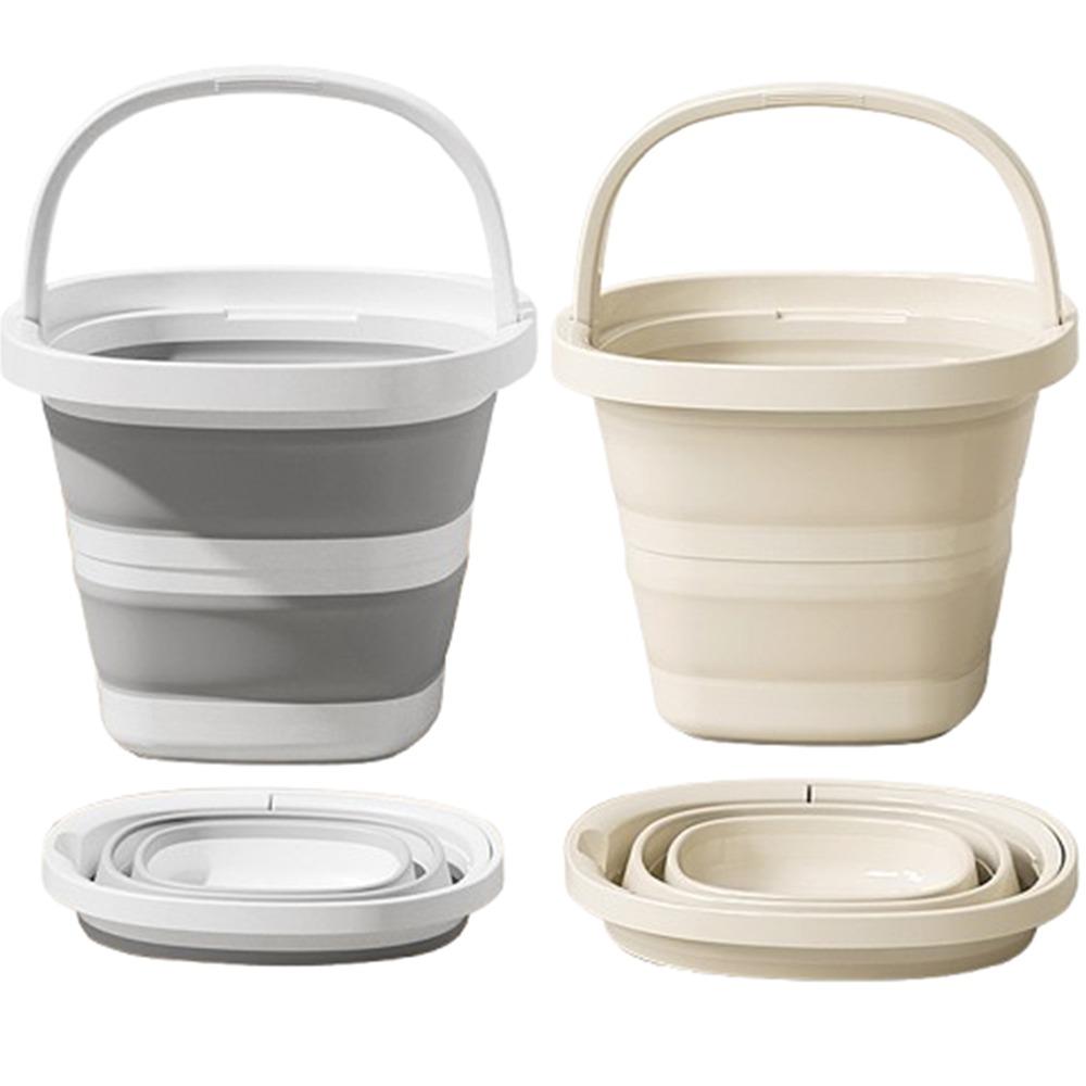 

Fishing Bucket Folding Bucket Space-Saving Fishing Bucket New Wash Basin For Car сірий