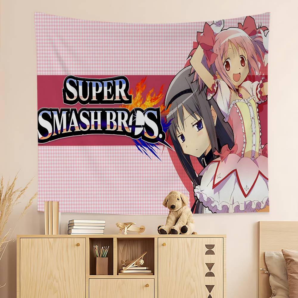 

Puella Magi Madoka Magica Kaname Madoka Wall Tapestry Sweet Moe Aesthetic Cozy Room Decor for Mahou Shoujo Anime Fans 74x94cm(29x37in)