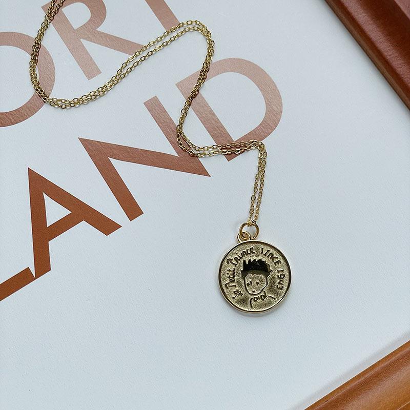 

Колье-чокер из стерлингового серебра 925 пробы с монетой «Маленький принц» Platinum Pendant + Necklace [40+5CM]