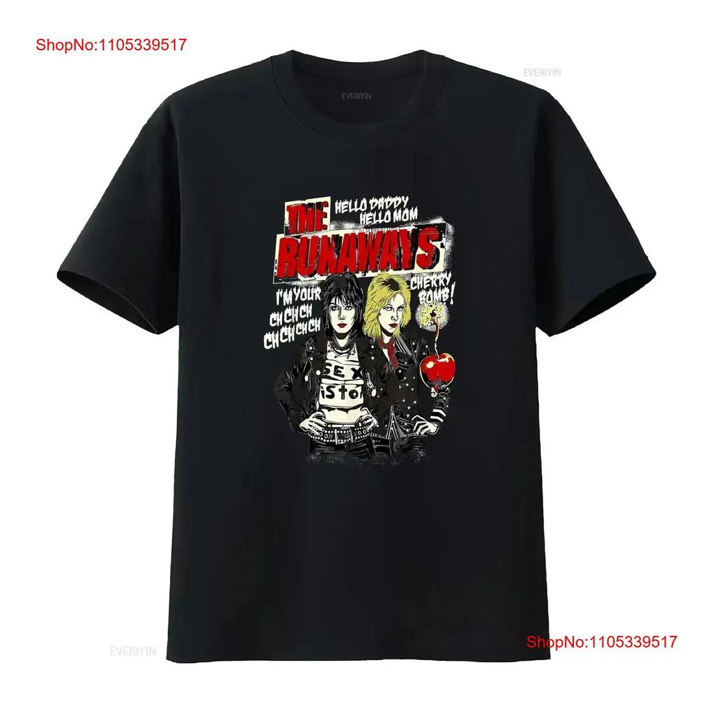The Runaways Band Cotton For Fan Black S 2345XL T Shirt Vintage Washed Slightly Designer Clothe