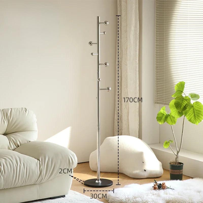 

Vertical Floor Coat Hanger Stainless Steel Design Luxury Entrance Home Living Room Coat Stand Modern Bedroom Hangers Simplicity