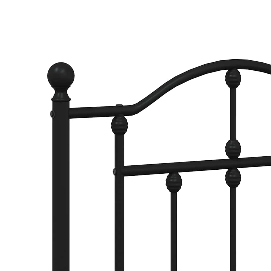 Vidaxl Metalowe Wezgłowie, Czarne, 150 Cm