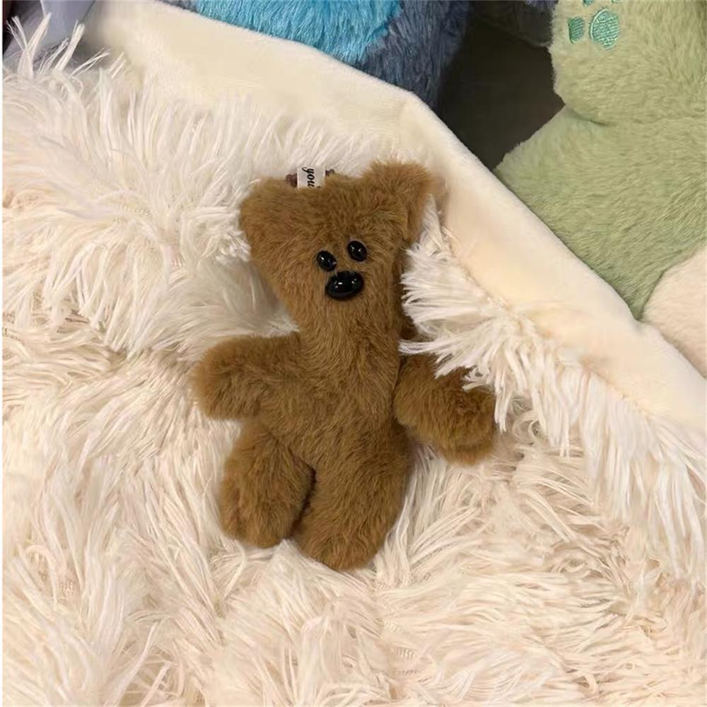 Cute 3D Plush Bear Phone Clip Adjustable Crossbody Lanyard Strap Korean Phone Bracelet Anti-Lost Lanyard Jewelry Girl Woman