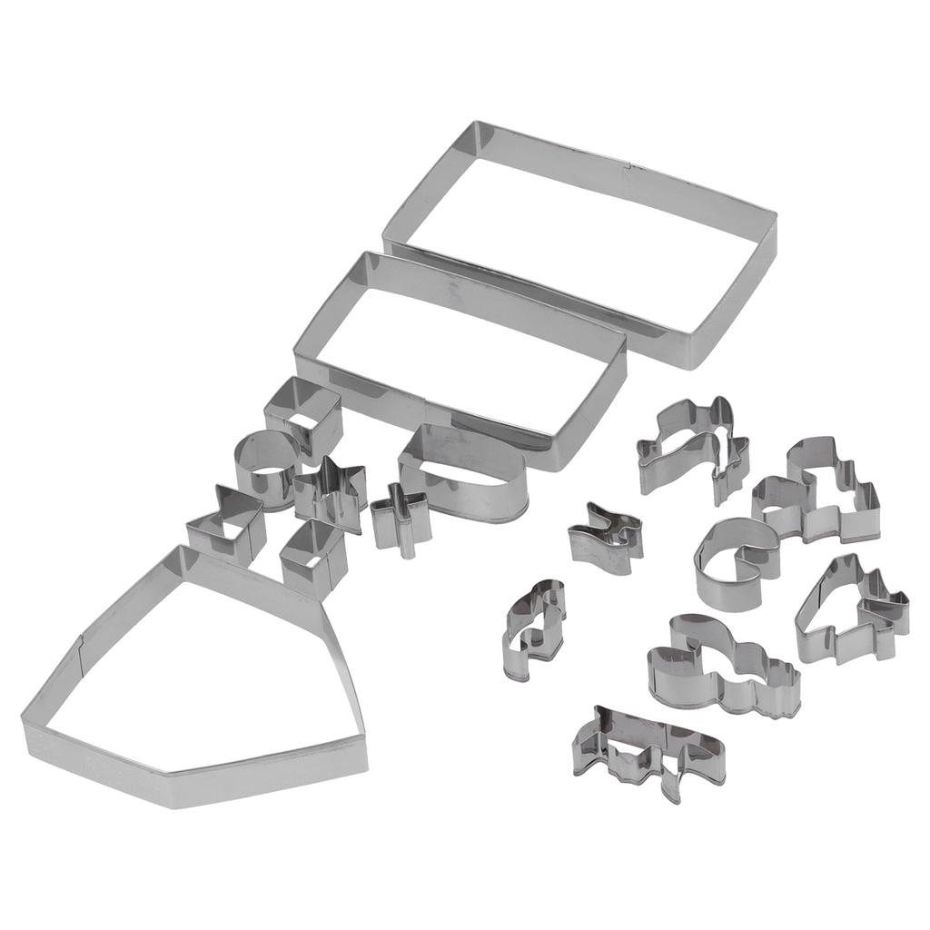 18 szt./zestaw Wykrawacze do ciastek ze stali nierdzewnej Foremka do ciastek Foremka do domku z piernika Narzędzie do pieczenia DIY