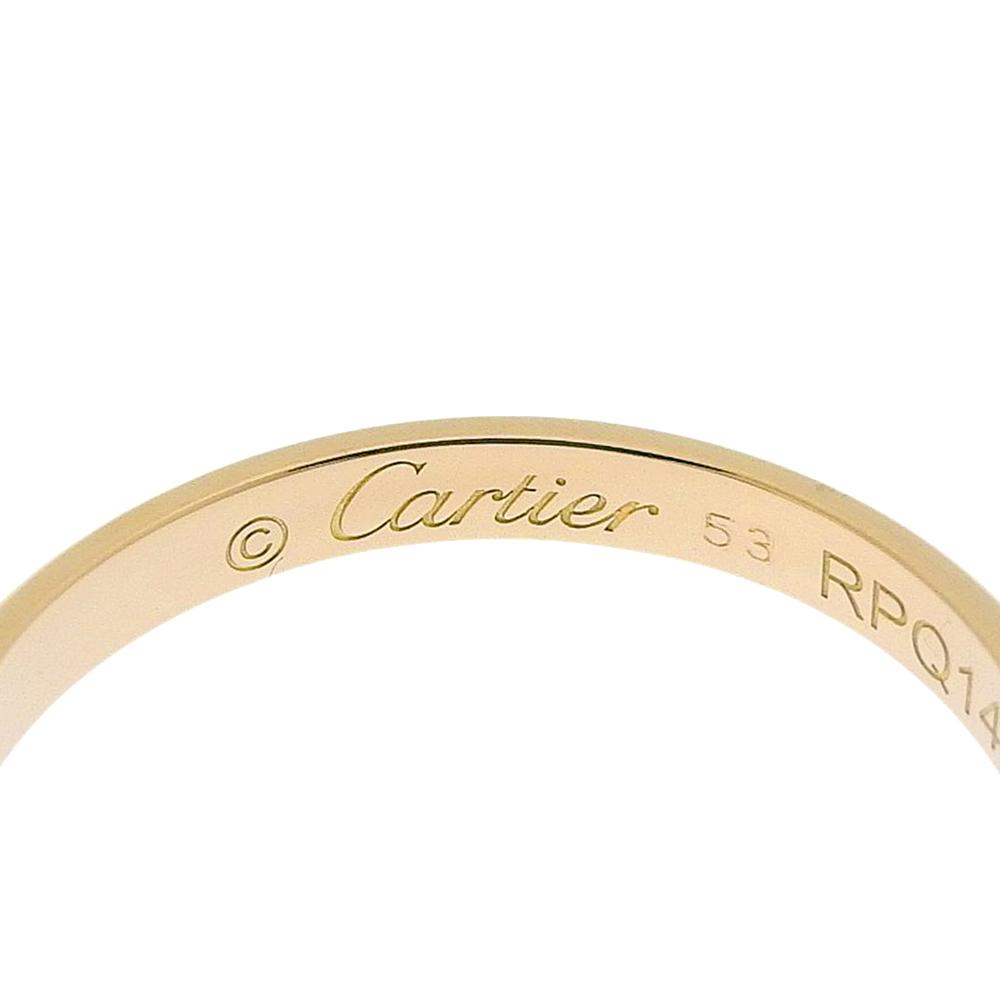 CARTIER 1895 Classic Wedding Ring K18 yellow gold #6.4(US Size) 2.2g Women Used