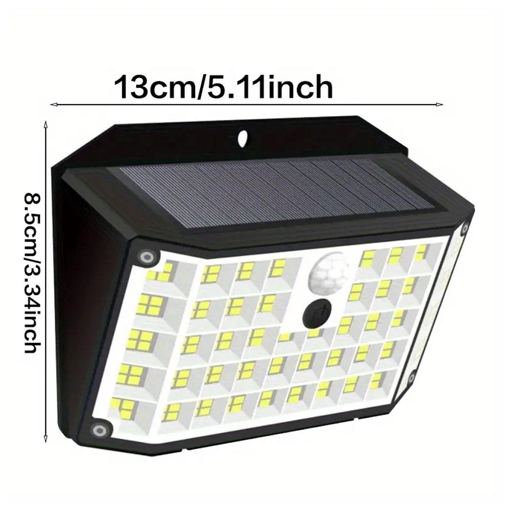 4PCS 176 LED Solar Outdoor Lights Solar Powered Motion Sensor Flood Lights IP65 Waterproof 3 Modes Wall Lamp For Outside Porch Yard