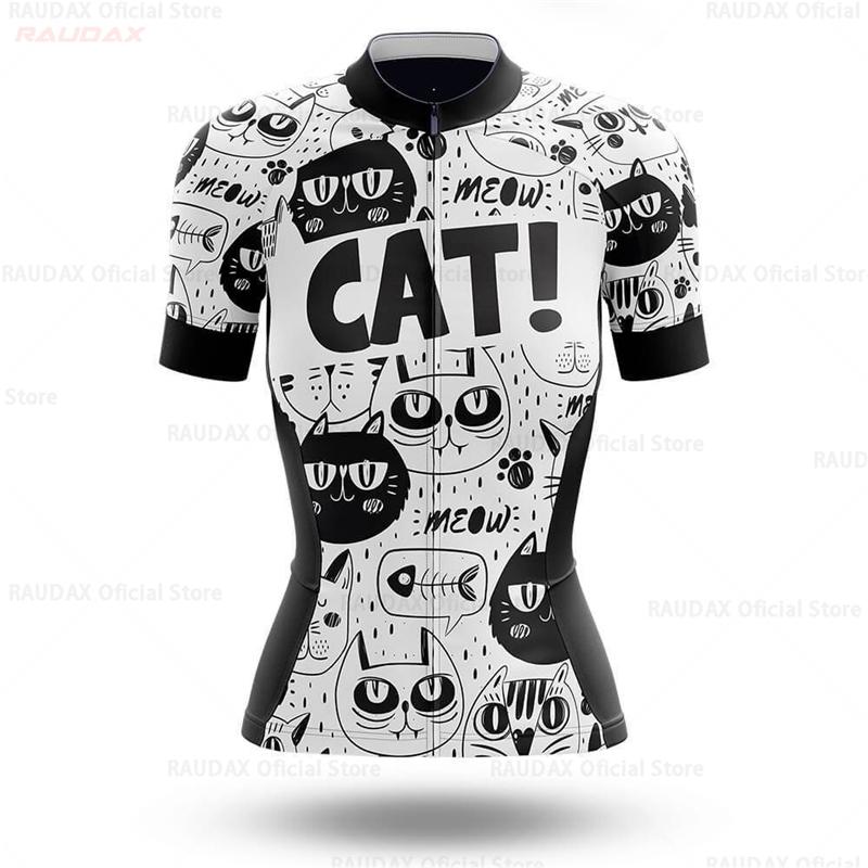 Funny Cartoon Cat Bike Clothes Summer Bicycle Clothing Cycling Set Maillot Conjunto Ropa Ciclismo 2026 Summer Breathable Cycling Suit Set