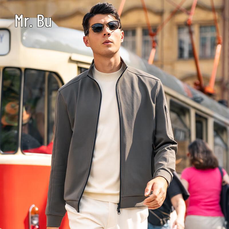 Mr. Bu Men s Autumn Stand-Collar Zipper Jacket L