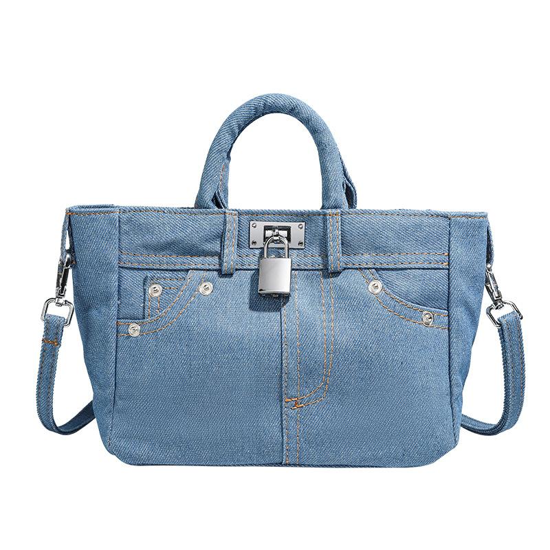 The same jeans bag fashion casual versatile handbag personalized commuting shoulder messenger bag tide