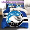 Biancheria da letto con motivo calcistico Atalanta BC, Set piumone Copripiumone Federa Regalo di Compleanno per la Casa (1*copripiumino+2*federe,senza imbottitura)