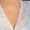 Κρεμαστό κόσμημα τριών χρυσών πεταλούδων Γυναικείο κολιέ απλό κορίτσι Κοσμήματα κολιέ Δώρο για φίλους