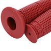 Nakira Motorcycle Grip Moped Handle Barrel Type 0.9 Inch (22.2 Mm) Left and Right Set Rubber E Type (Red)