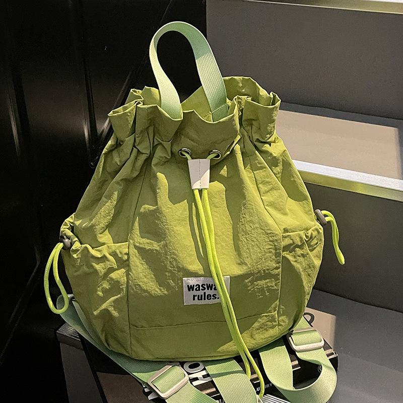 2025 Summer Fashion New Drawstring Backpack Large Capacity Bucket Backpack Sports Backpack Light Women's Travel Bag