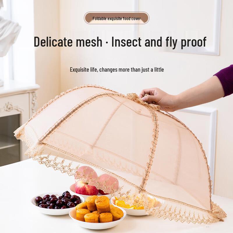 Embroidered Foldable Rectangular Food Cover