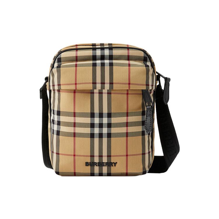 

Burberry Регульована сумка через плече на блискавці Клітка Нейлон та Теляча шкіра Прикрашена Сумка на плече Чоловіча Сумка на плече Класичний-Бежевий 80732731 Basic Set (Bag+Dust Bag)