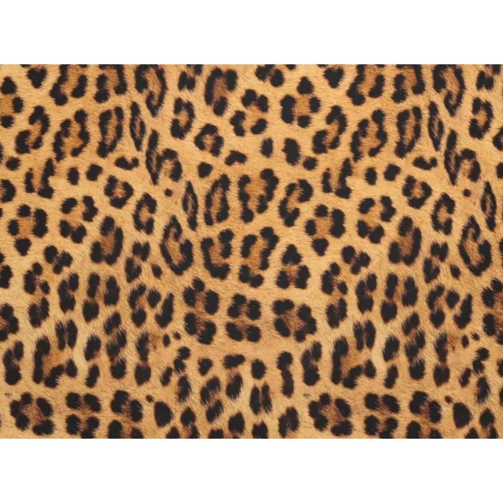 Leopard Print Rectangle Tablecloth for Table Decor Black Brown Cheetah African Safari Wildlife Animal Fur Table Cloth Home Decor