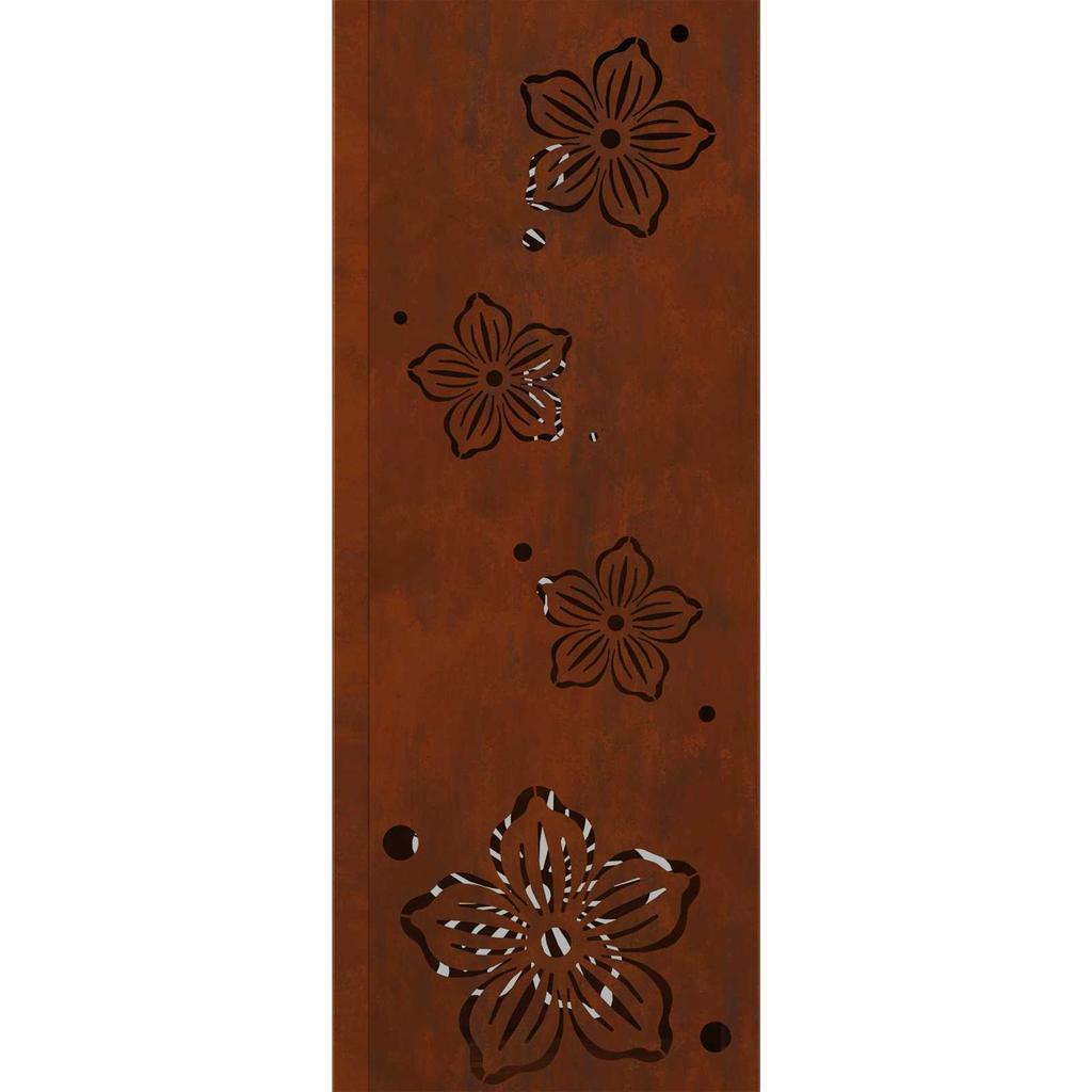 Solar LED Path Light 2 Pcs Rustic Weatherproof Steel