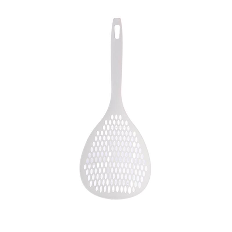 Silicone Colander Ladle for Dumplings, Eggs & Noodles - Heat Resistant Large Mesh Spoon