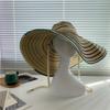 Summer straw hat women's new color bar big brim sun hat sunscreen sun hat beach vacation seaside travel foldable