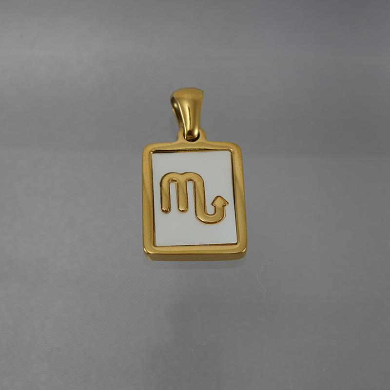 2026 Simple 12 Constellation Necklace Women's 18K Versatile Shell Constellation Pendant Jewelry Women