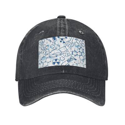 Chemie gewaschener Denim-Hut Lässige Baseballkappen Verstellbarer Hut Sommer Unisex Baseballkappen