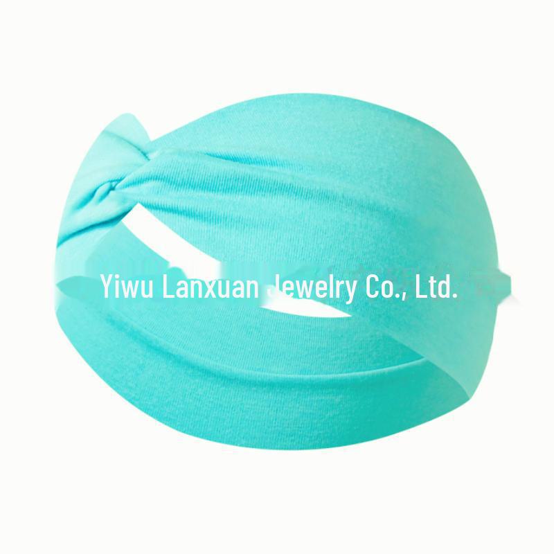 "Non-Slip Elastic Yoga Headband - Wide, Candy Colors, Sweat-Absorbent for Running & Exercise"