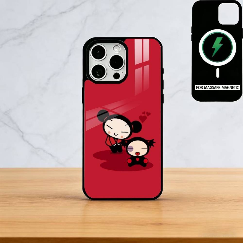 Pucca-A Cartoon G-Garu-U Phone Case For iPhone17,16,15,14,13,12,11 Plus,Pro Magnetic For Magsafe Wireless Charging