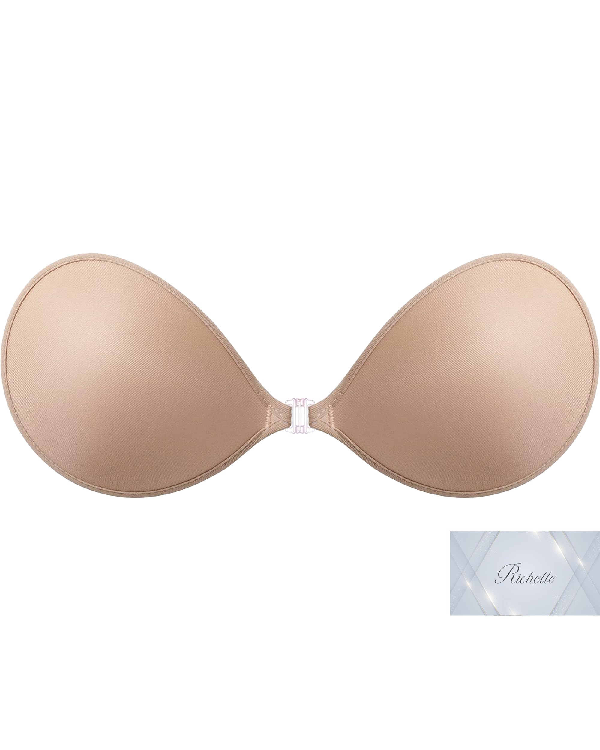 

Бесшовный бюстгальтер без бретелей и с открытой спиной Richelle из воздушного материала Misty [Richelle] Без косточек (LL, Розовый/Толщина 2,0 см)