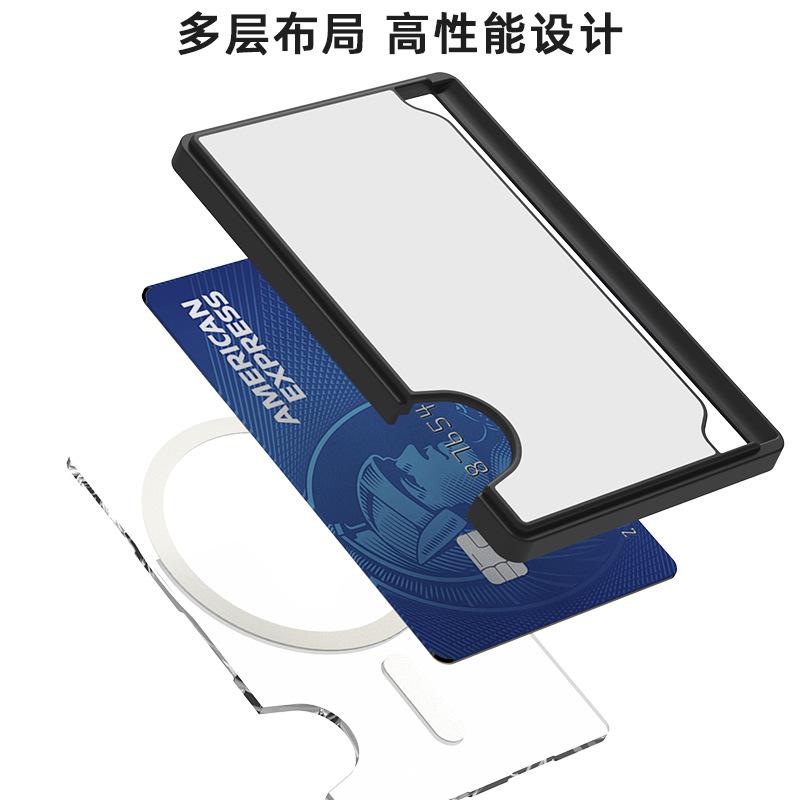 Applicable To Magsafe Magnetic Card Bag Side Push Groove Sticker Skin Aluminum Sheet Thermal Transfer Card Sleeve Thermal Sublimation Star Periphery