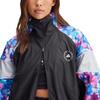adidas Stella McCartney Kollaboration FW24 Markenlogo Mode Stehkragen Retro Sport Langarmjacke Damen Jacke Petrol Schwarz IW9848