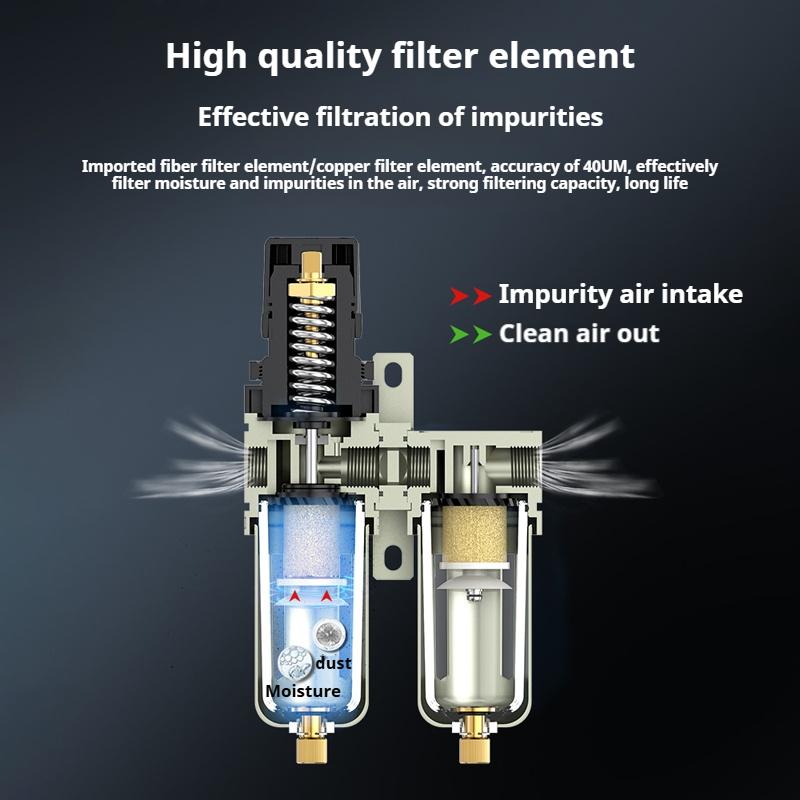 Painting Spray Gun Fitting 2-Way Connector Oil-Water Separator Air Compressor Precision Drying Filter Air Source Processor