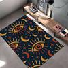 Abstract Mystical Eye Pattern Carpet with Sun, Moon, and Stars Design Suitable for use as an anti-slip for living room bedroom sofas